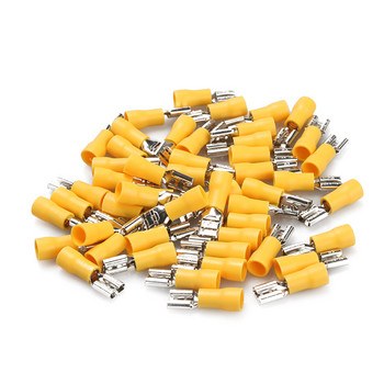 100/50Pcs 2,8mm 4,8mm 6,3mm μονωμένη στεγανοποίηση συρμάτινη σύνδεση θηλυκού ακροδεκτών σύσφιξης σετ ακροδεκτών ηλεκτρικής πτύχωσης