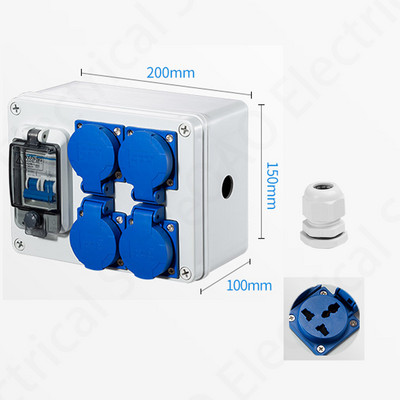 Vanjska utičnica za kišnicu Tri rupe 10A kućna zidna višenamjenska vanjska utičnica Kutija za punjenje električnog automobila