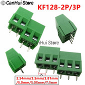 10 gab KF128-3P4P5P6P7P8P9P10P12P14P16P 2PIN 2.54/3.5/3.81/3.96/5.0/5.08/7.5 MM Pitch PCB Skrūvju spailes Bloki Savienotājs 300V10A