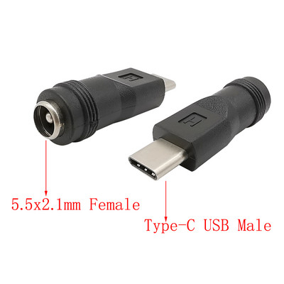 Līdzstrāvas barošanas vīrišķais-sieviešu adapteris 6,0x4,4mm 6,3x3,0mm 5,5x2,5mm 5,5x2,1mm 5,5x1,7mm 4,8x1,7mm 4,0x1,7mm 3,5x1,35 mm klēpjdatora savienotājs