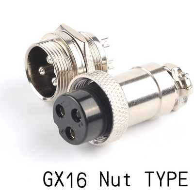 1 Σετ GX16 Nut TYPE αρσενικό & θηλυκό ηλεκτρικό βύσμα 2/3/4/5/6/7/8/9/10 ακίδων Circular Aviation Socket Plug Wire panel σύνδεσης