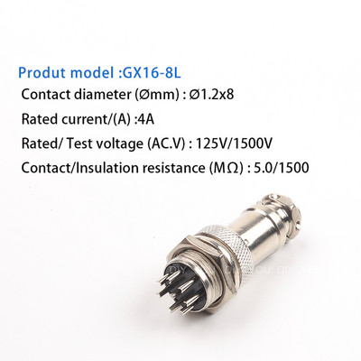 1 set GX16 Matica TIP Muški i ženski električni konektor 2/3/4/5/6/7/8/9/10 Pin Okrugla zrakoplovna utičnica Žica Panel konektor