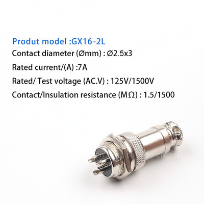 1 set GX16 Matica TIP Muški i ženski električni konektor 2/3/4/5/6/7/8/9/10 Pin Okrugla zrakoplovna utičnica Žica Panel konektor