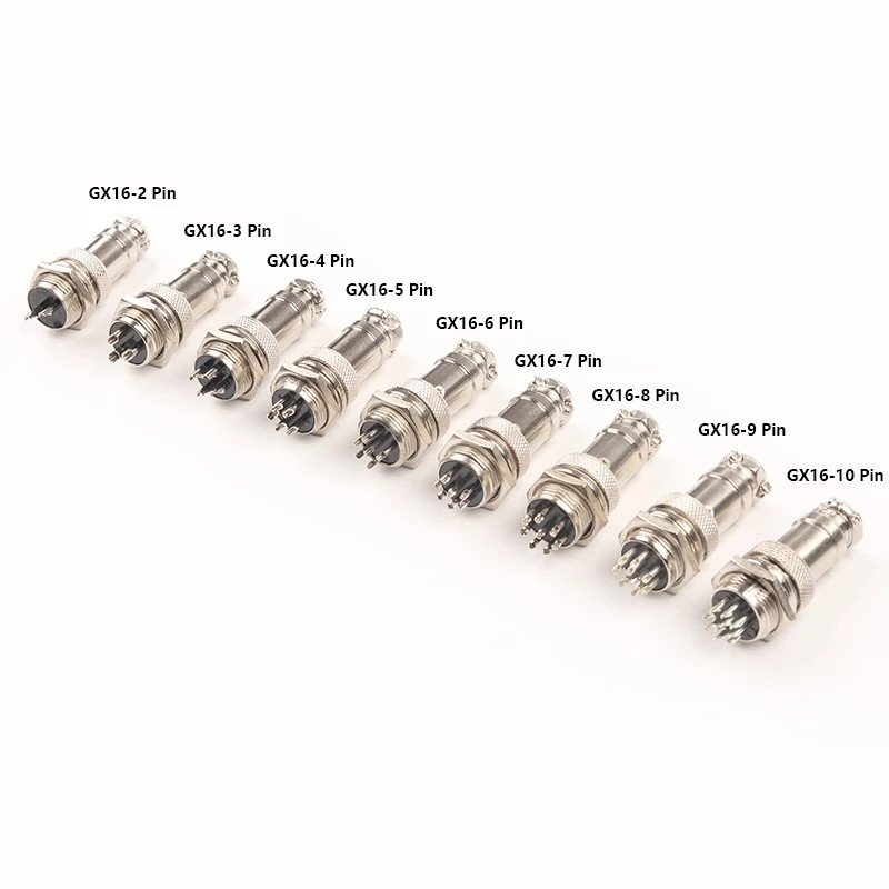 1 set GX16 Matica TIP Muški i ženski električni konektor 2/3/4/5/6/7/8/9/10 Pin Okrugla zrakoplovna utičnica Žica Panel konektor