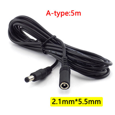 DC emane isane pikenduskaabel 5 V 12 V toiteadapteri juhe 5,5 x 2,1 mm 3,5 x 1,35 mm pistikupesa CCTV turvakaameraliini jaoks