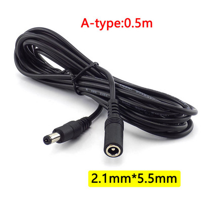 DC emane isane pikenduskaabel 5 V 12 V toiteadapteri juhe 5,5 x 2,1 mm 3,5 x 1,35 mm pistikupesa CCTV turvakaameraliini jaoks