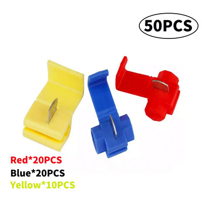 60/120/240/360 gab Scotch Lock Gofrēšanas spailes Elektrisko kabeļu savienotāji Ātri ātri savienojami bloķēšanas vadu spailes Gofrēšanas komplekta komplekts