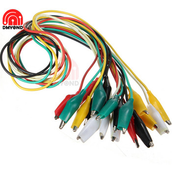 10 бр. 5 цветни щипки за тел за колан, щипки тип алигатор, електронен DIY обвивка, електрически щипка, двуглав тестов щипка, захранващ кабел, тестов кабел