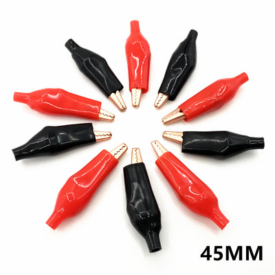 10tk/partii 28MM metallist alligaatoriklamber S4 krokodilli elektriline klamber sondimõõturi testimiseks must punane dropshipping