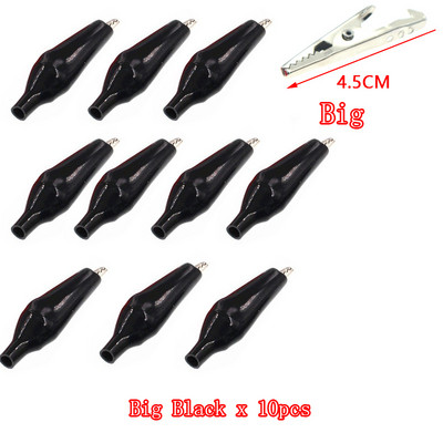 10 komada metalne aligatorske kopče, krokodilske električne stezaljke, mjerač sonde, crno-crvene s plastičnim prtljažnikom, automobilska baterija