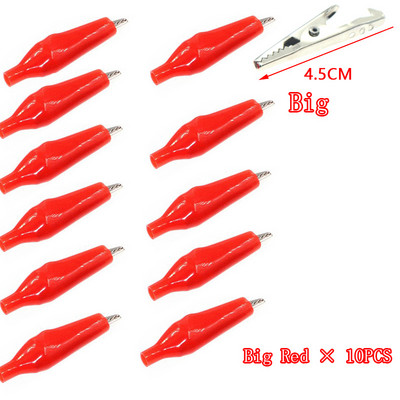 10 komada metalne aligatorske kopče, krokodilske električne stezaljke, mjerač sonde, crno-crvene s plastičnim prtljažnikom, automobilska baterija
