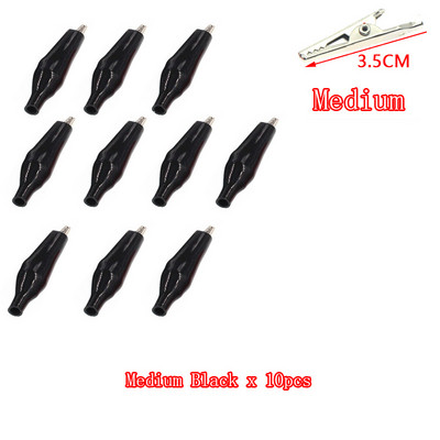 10 komada metalne aligatorske kopče, krokodilske električne stezaljke, mjerač sonde, crno-crvene s plastičnim prtljažnikom, automobilska baterija