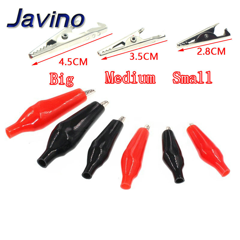 10 komada metalne aligatorske kopče, krokodilske električne stezaljke, mjerač sonde, crno-crvene s plastičnim prtljažnikom, automobilska baterija