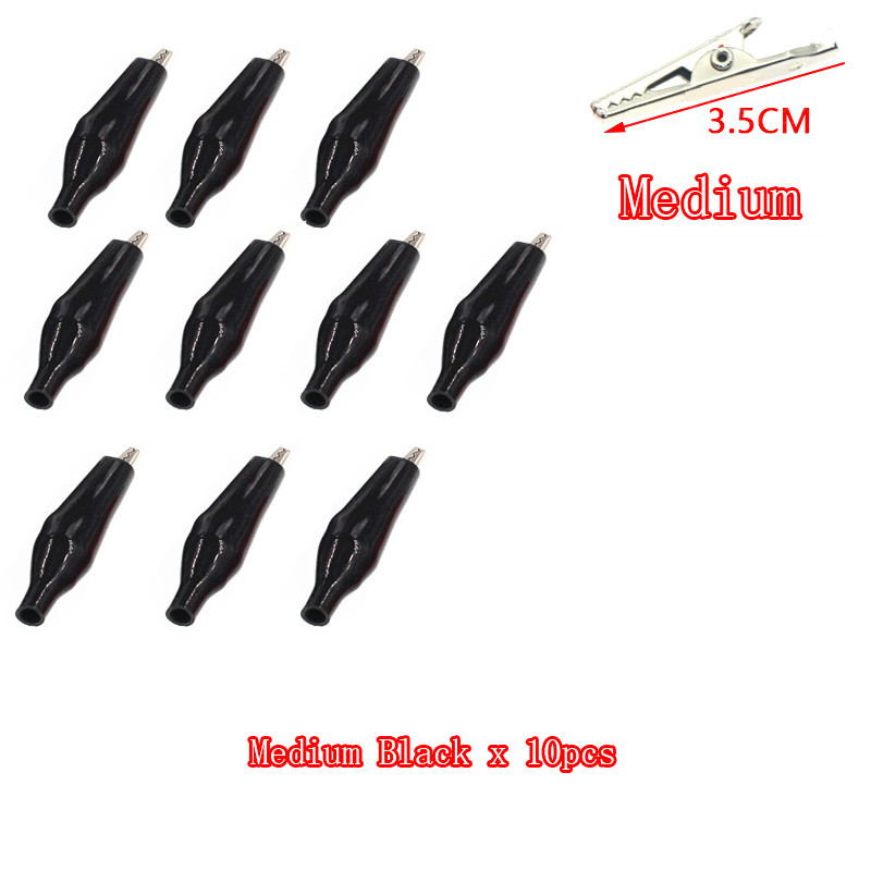 10 komada metalne aligatorske kopče, krokodilske električne stezaljke, mjerač sonde, crno-crvene s plastičnim prtljažnikom, automobilska baterija