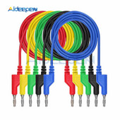 5PCS P1036B Test Lead Kit 4MM banana utikač za ispitivanje Kabel s kukom Zamjenjiva multimetarska sonda Testna žica Sonda Aligator stezaljka