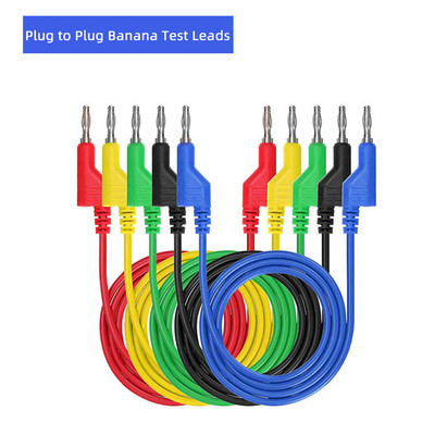 5PCS P1036B Test Lead Kit 4MM banana utikač za ispitivanje Kabel s kukom Zamjenjiva multimetarska sonda Testna žica Sonda Aligator stezaljka