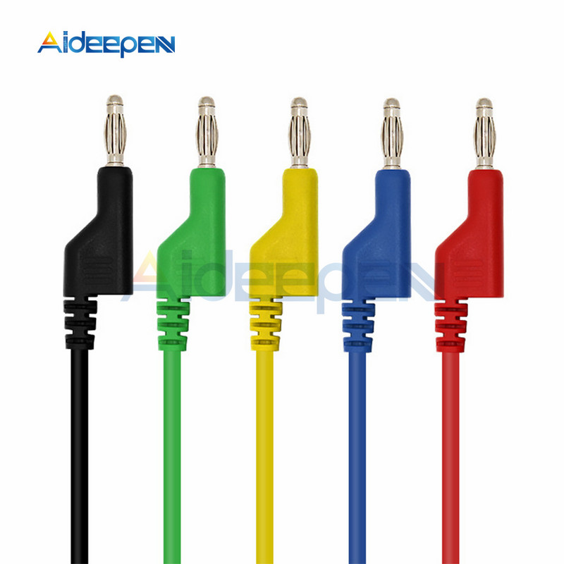 5PCS P1036B Test Lead Kit 4MM banana utikač za ispitivanje Kabel s kukom Zamjenjiva multimetarska sonda Testna žica Sonda Aligator stezaljka