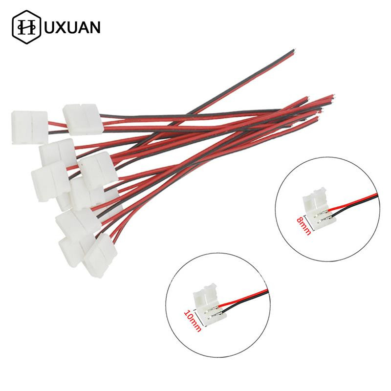 10 kom 2 pinske snage 8 mm 10 mm LED trake Svjetla Konektor Spojnica za spajanje za SMD 3528 5050 5630 LED trake Lampe Svjetla Bar konektor