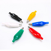 28 mm aligatora skavas Elektriskās pārbaudes vada raudas skavas testa džemperis Vadu savienotāji Kabeļu savienotāji Divu galu krokodila skavas