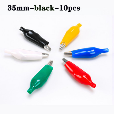 28 mm aligatora skavas Elektriskās pārbaudes vada raudas skavas testa džemperis Vadu savienotāji Kabeļu savienotāji Divu galu krokodila skavas