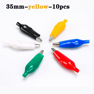 28 mm aligatora skavas Elektriskās pārbaudes vada raudas skavas testa džemperis Vadu savienotāji Kabeļu savienotāji Divu galu krokodila skavas