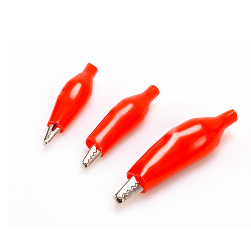 28 mm aligatora skavas Elektriskās pārbaudes vada raudas skavas testa džemperis Vadu savienotāji Kabeļu savienotāji Divu galu krokodila skavas