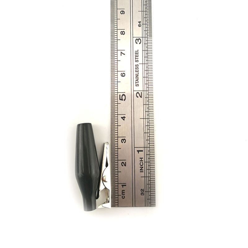 10 gab. 28MM 35MM metāla aligatora skava krokodila elektriskās skavas testēšanas zondes mērītājs melns sarkans plastmasas bagāžnieks DIY automašīnas akumulators