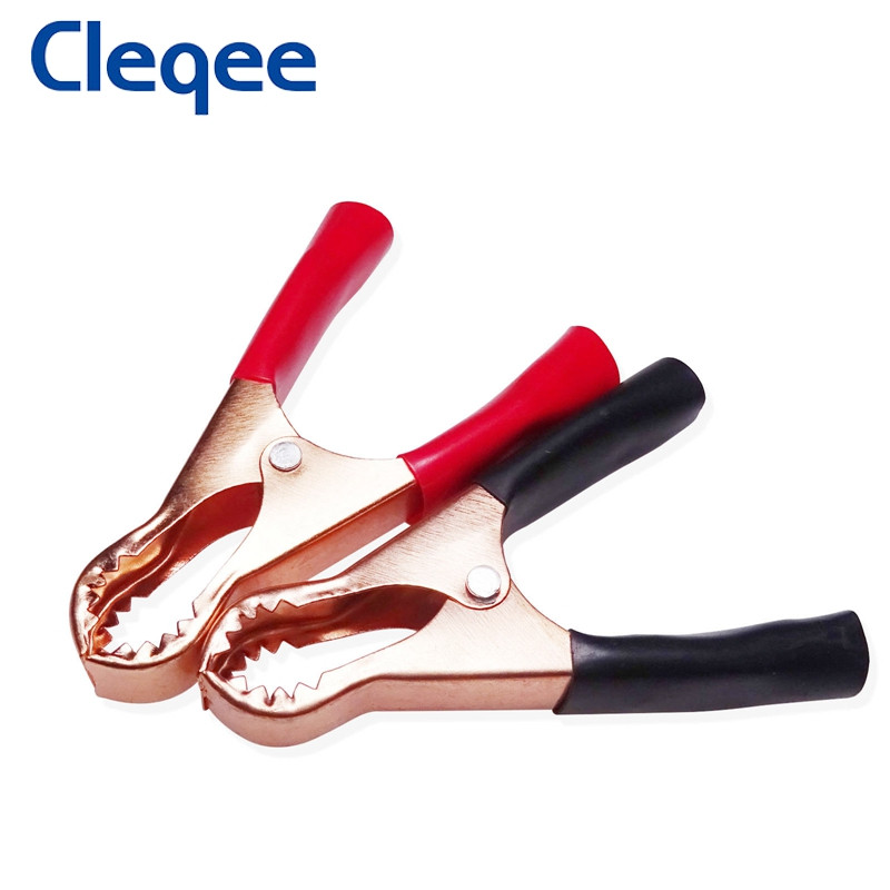 Cleqee 15A 30A 100A Aligatorska kopča Izolirana krokodilska stezaljka Adapter Stezaljka za bateriju Odgovara za zavarivanje / 4 mm banana utikač ispitni kabel