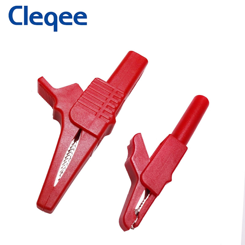 Cleqee 15A 30A 100A Aligatorska kopča Izolirana krokodilska stezaljka Adapter Stezaljka za bateriju Odgovara za zavarivanje / 4 mm banana utikač ispitni kabel