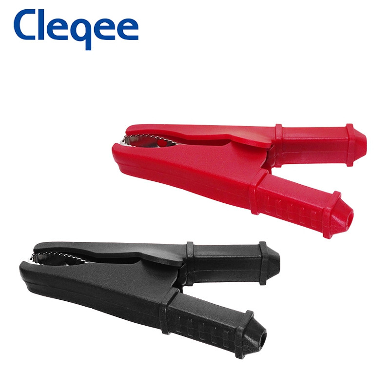 Cleqee 15A 30A 100A Aligatorska kopča Izolirana krokodilska stezaljka Adapter Stezaljka za bateriju Odgovara za zavarivanje / 4 mm banana utikač ispitni kabel