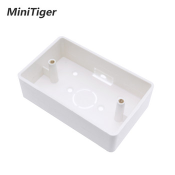Minitiger външна монтажна кутия 117mm*72mm*33mm за 118*72mm сензорен превключвател и USB гнездо за всяка позиция на повърхността на стената