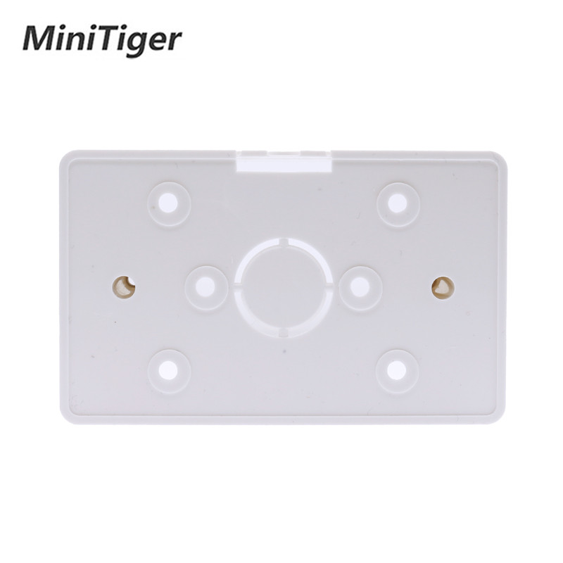 Minitiger ārējā montāžas kaste 117 mm * 72 mm * 33 mm 118 * 72 mm skārienslēdzim un USB ligzda jebkurai sienas virsmas pozīcijai