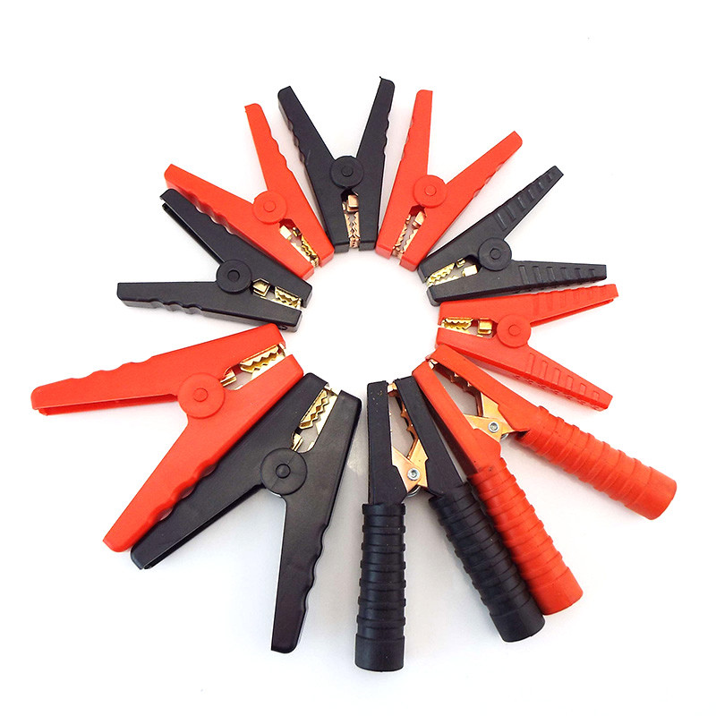 100A 300A lieljaudas vara aligatora spailes spailes elektriskā akumulatora krokodila skavas testa savienotājs džempera kabeļu pastiprināšanai