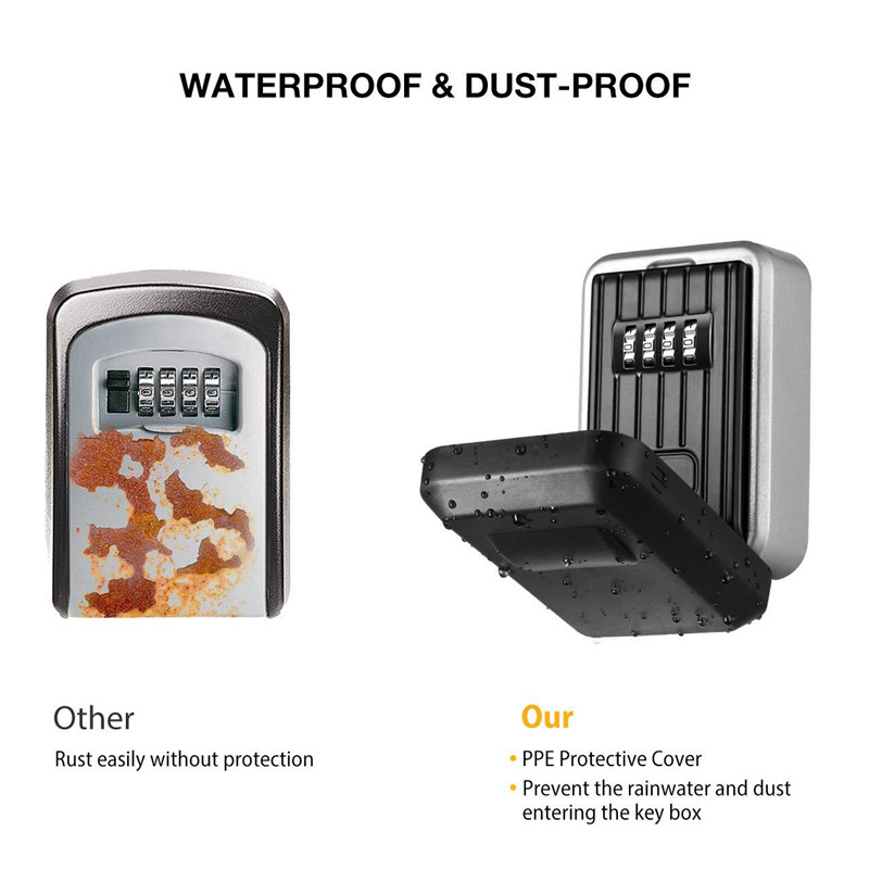 Zidni nosač za pohranu ključeva Tajna kutija Organizator 4-znamenkasta kombinacija lozinke Sigurnosni kod Brava bez ključa Kućni ključ Sef caja fuerte
