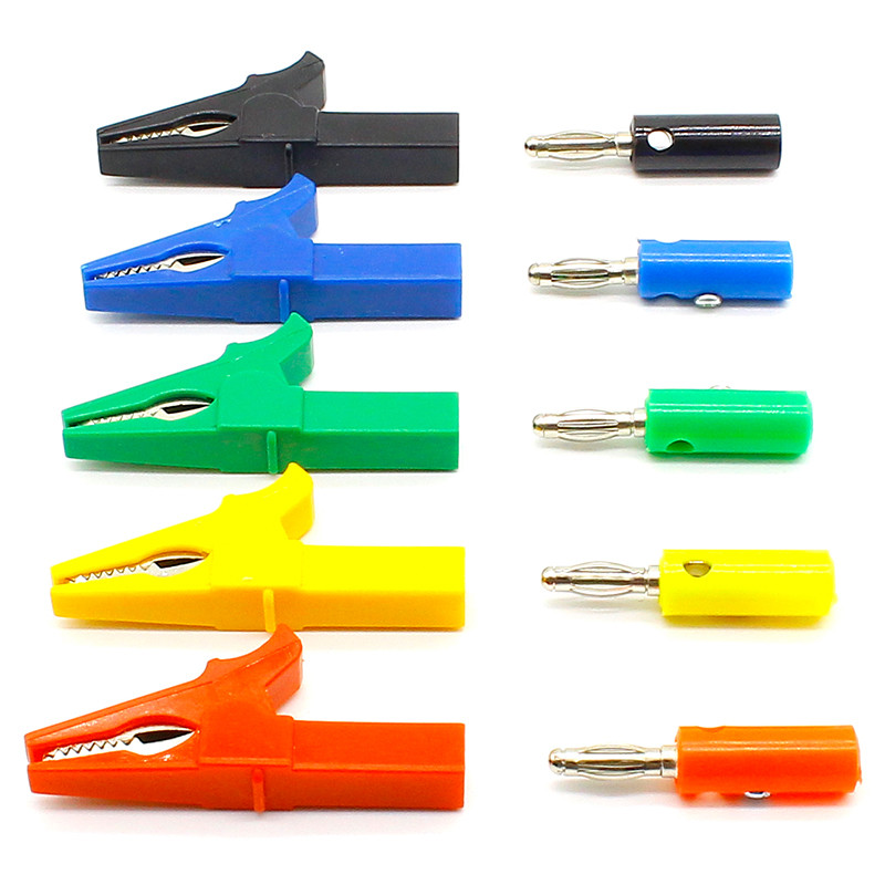 55 MM krokodilska kopča + BANANA UTIKAČ, ispitna sonda s 4 mm banana utikačem kabelske kopče crveno crno plavo žuto zeleno
