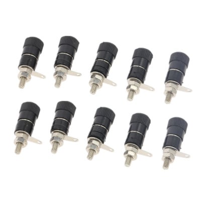 10 komada 4 mm banana utičnica poniklana matica za vezivanje banana utičnica konektor crveno crna