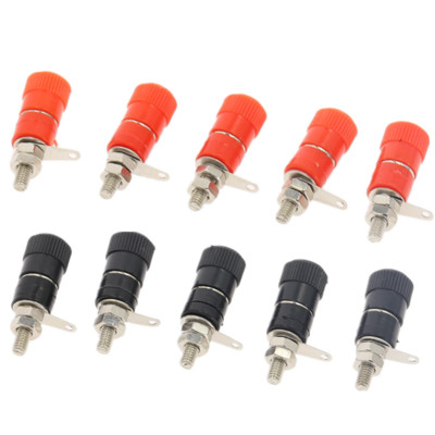 10 komada 4 mm banana utičnica poniklana matica za vezivanje banana utičnica konektor crveno crna