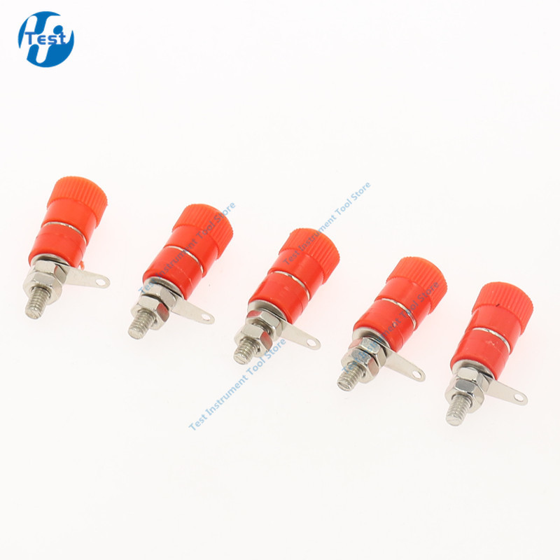 10 komada 4 mm banana utičnica poniklana matica za vezivanje banana utičnica konektor crveno crna