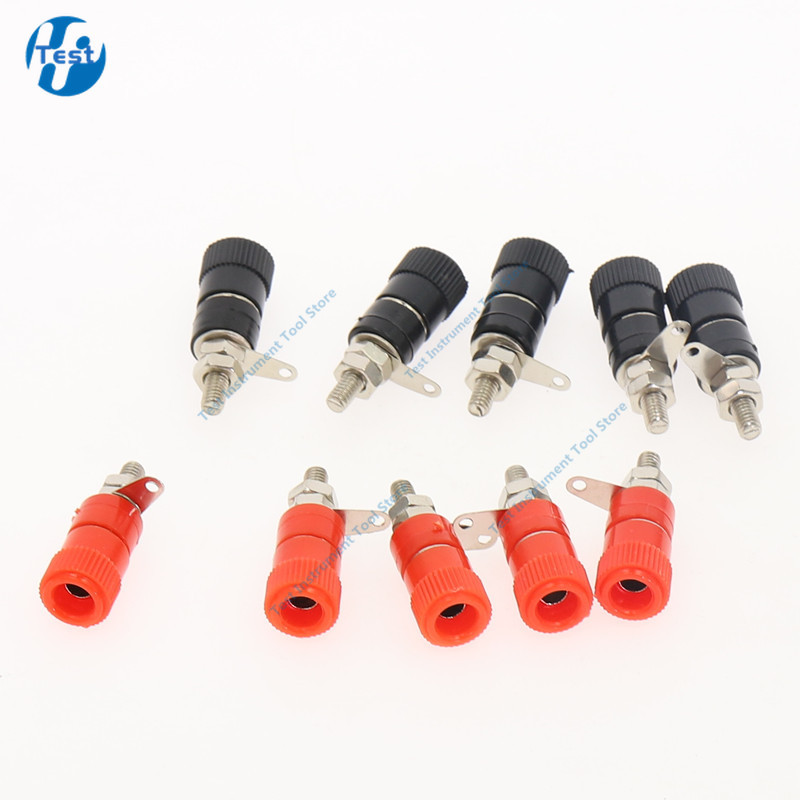 10 komada 4 mm banana utičnica poniklana matica za vezivanje banana utičnica konektor crveno crna