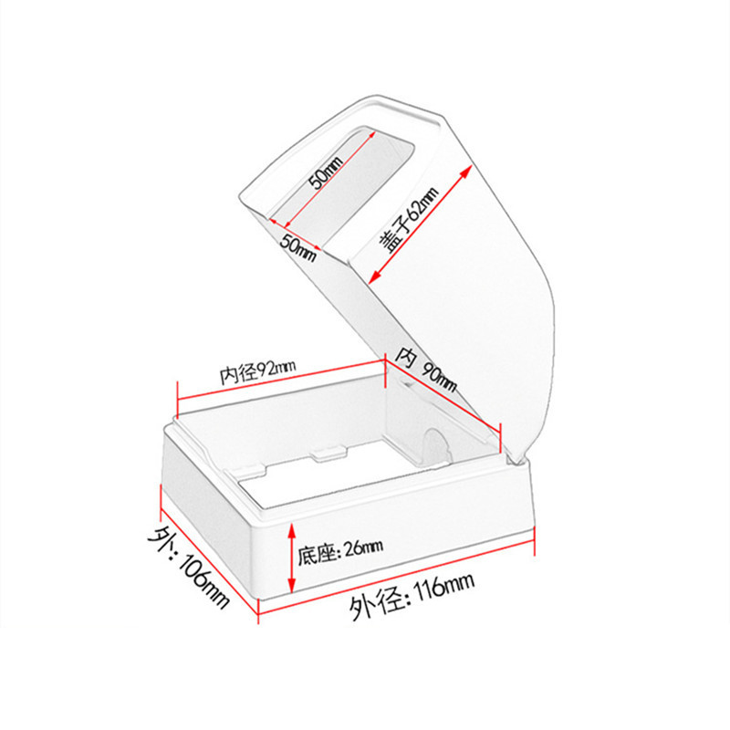 1PCS 86Type Switch Protection Cover Pocket Wall Switch Plate Παιδική Αντιηλεκτρική Αδιάβροχη στη Σκόνη Αξεσουάρ Αδιάβροχη υποδοχή κουτιού