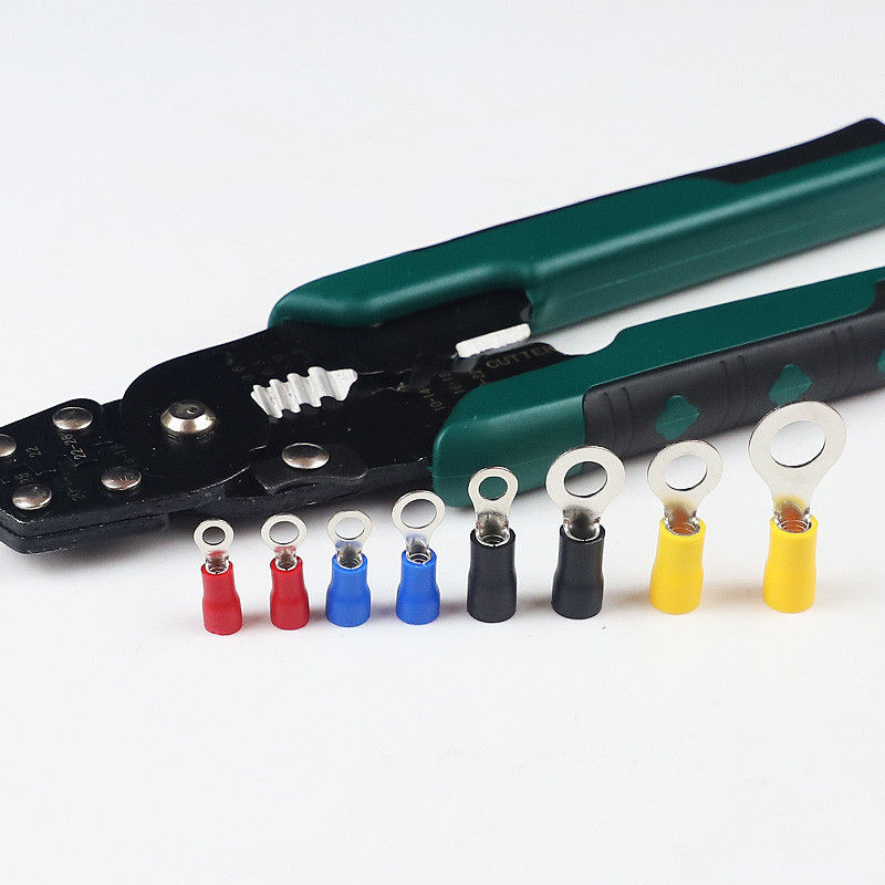 200kom RV električni prstenasti terminalni komplet za stezanje konektora s kutijom, bakrenom žicom izoliranom bakrenom žicom na kraju igle