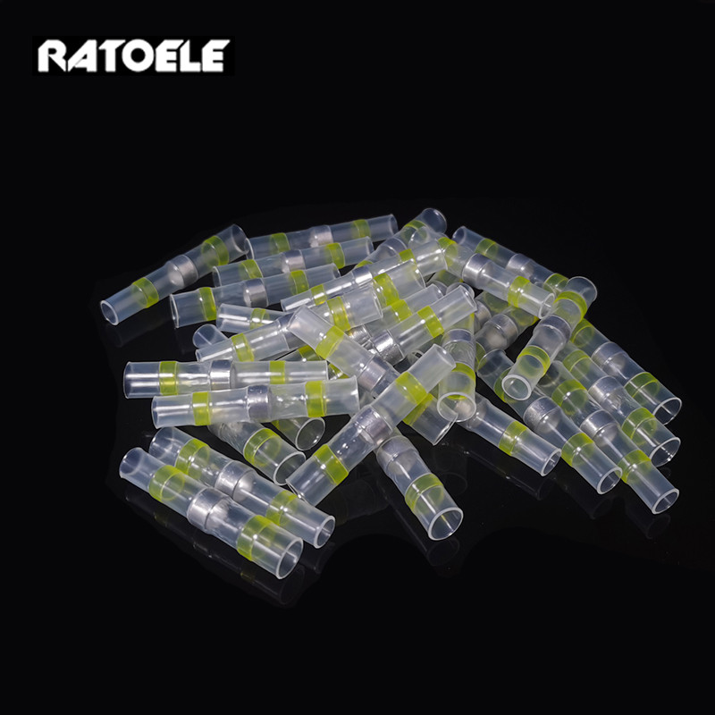 10 50 KOM. Konektori za lemljenje za brtvene žice Komplet konektora za lemljenje toplinsko skupljajuće cijevi Automobilski brodski izolirani