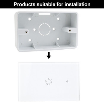 Switch Box Εξωτερική τοποθέτηση Κουτί 118mm*74mm*34mm για 118mm Διακόπτης αφής και υποδοχή USB για οποιαδήποτε θέση επιφάνειας τοίχου