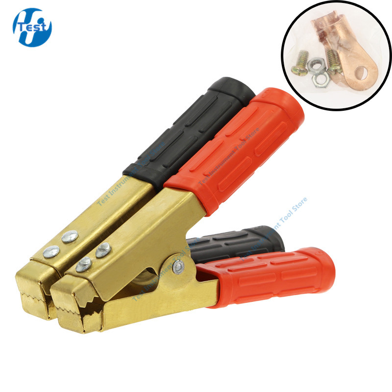 2 kom/1 par 157 mm pobakrene izolirane kopče za automobilske akumulatore Aligator stezaljke 500 A crveno crne