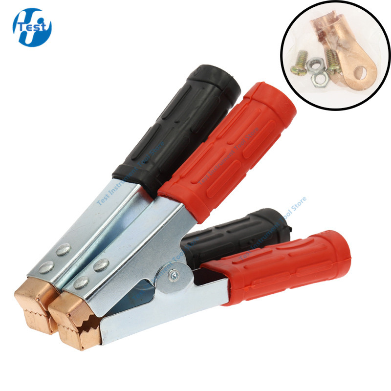 2 kom/1 par 157 mm pobakrene izolirane kopče za automobilske akumulatore Aligator stezaljke 500 A crveno crne