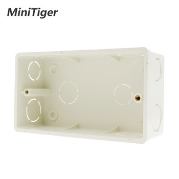 Minitiger Кутия за стенен монтаж Вътрешна касета Бяла задна кутия 137*83*56 мм За 146 мм*86 мм Стандартен сензорен ключ и контакт