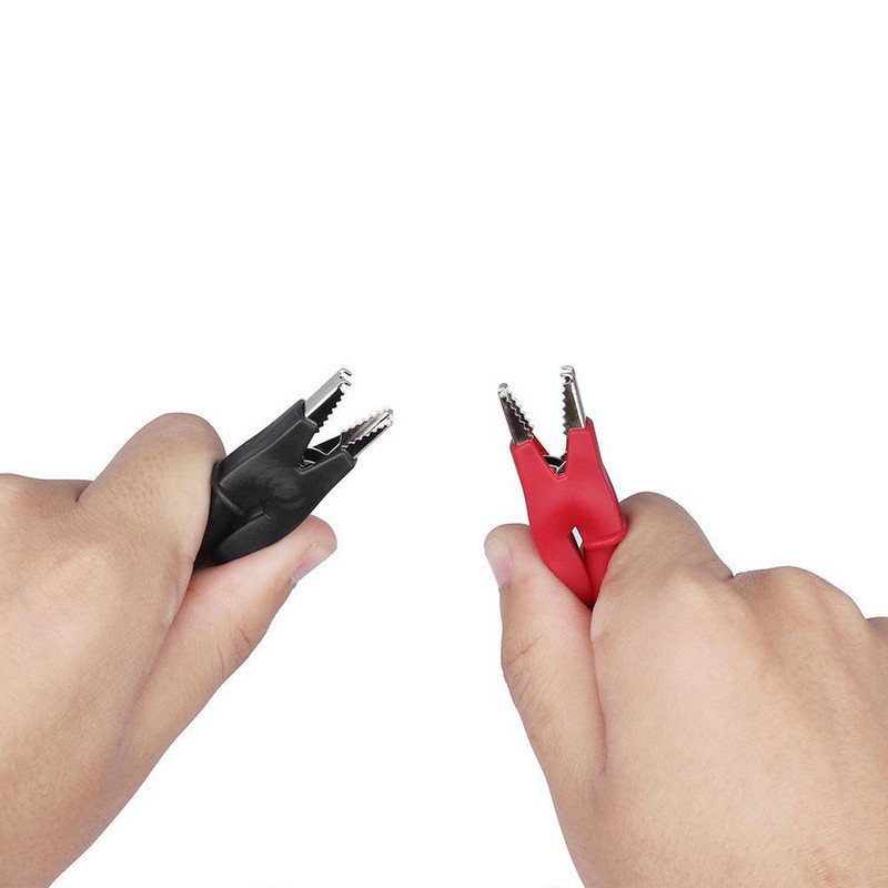 2 tk testjuhtmete komplekt alligaatoriklambrite mõõturi alligaatoriklambri testkaabli juhtme ühendus krokodilliklambriga multimeetri mõõteriista jaoks