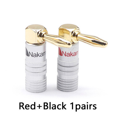 1 paar Nakamichi BANAANIPISTIKAD 24K kullatud 4MM banaanipistikuga kruvilukuga helipistiku kõlari pistikute jaoks must ja punane