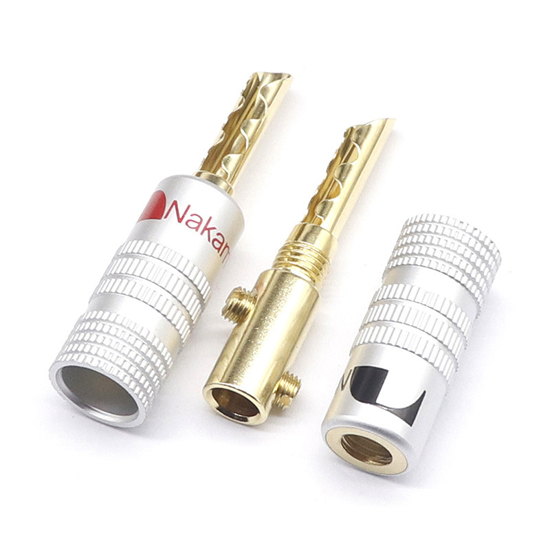 1 paar Nakamichi BANAANIPISTIKAD 24K kullatud 4MM banaanipistikuga kruvilukuga helipistiku kõlari pistikute jaoks must ja punane