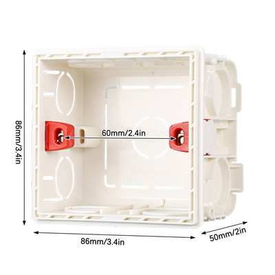Задна кутия за окабеляване Компактен размер Органайзер за кабел Калъф за гнездо PVC Практичен контейнер за тел Устойчиви на износване вътрешни кутии